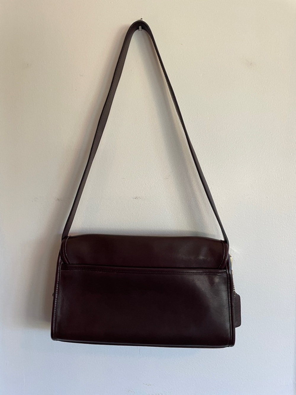 COACH Vintage Andrea Flap Shoulder Bag/Allison Flap Bag Mahogany Brown - Picture 8 of 17